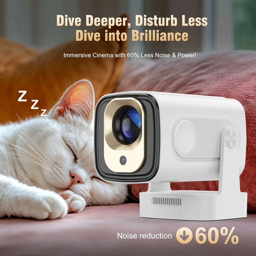 Proyector Magcubic Auto Focus 330 ANSI HY310, Compatible con 4K, 1080P, Android 11, WiFi6, BT5.4, Air Mouse, Control por Voz, Portátil, para el Hogar