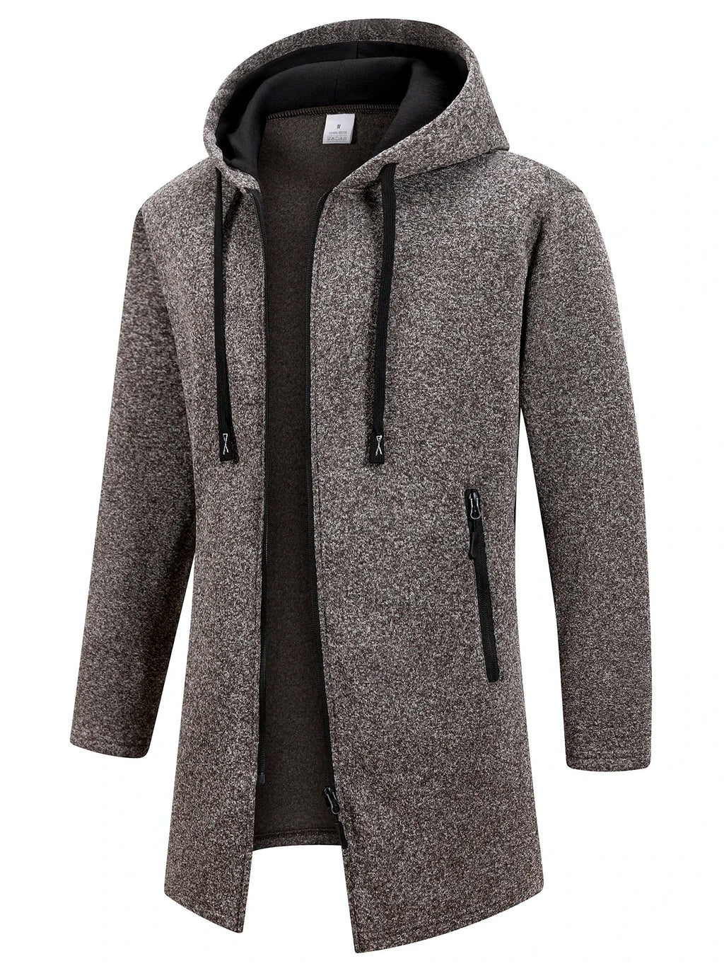 Chaqueta con Capucha y Cremallera para Hombre – Abrigo Polar