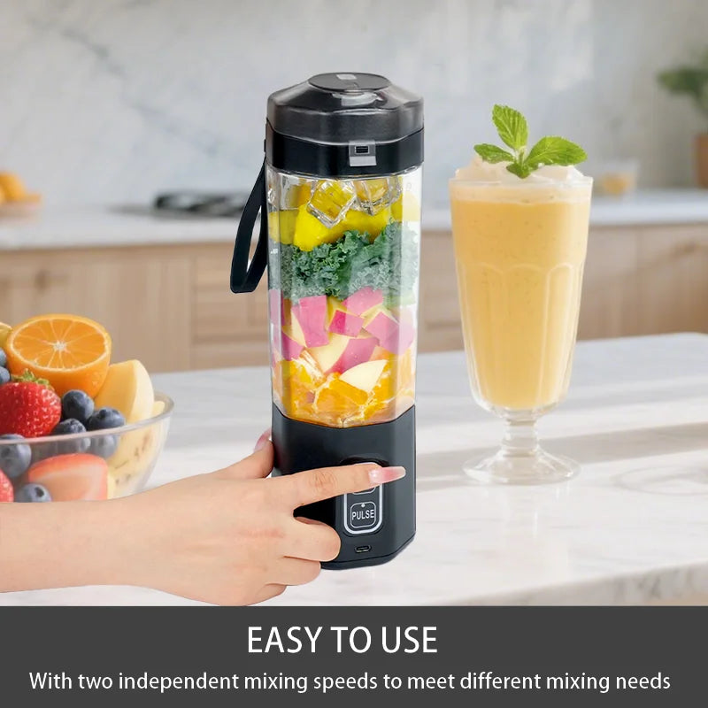 Licuadora Eléctrica Portátil para Jugos y Batidos de Frutas