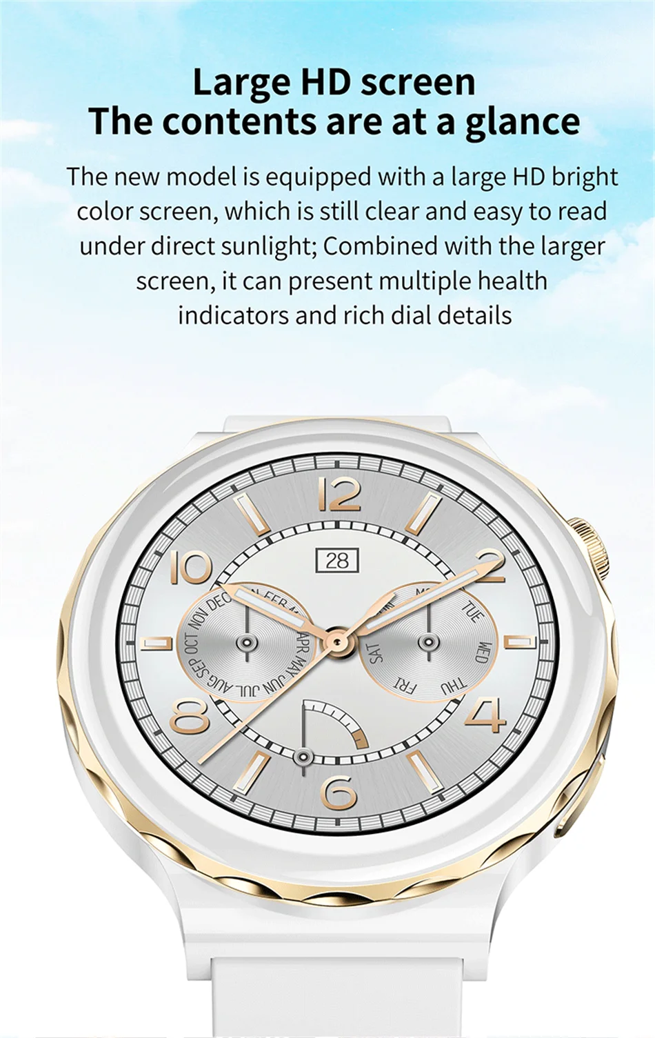 Smartwatch AMOLED ECG+PPG Mujer Impermeable