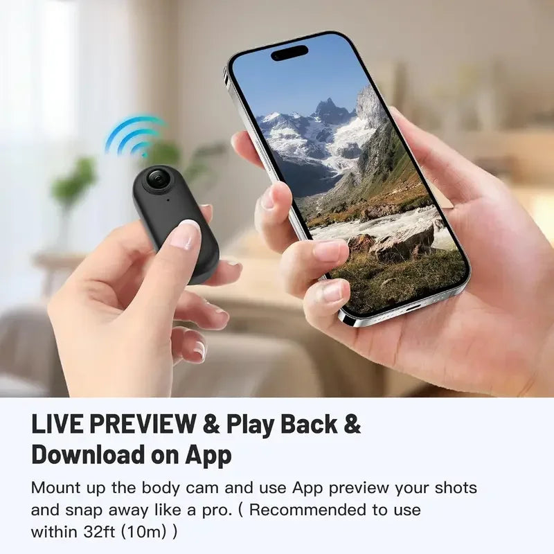 Cámara POV 4K WiFi Magnética para Ciclismo y Vlog