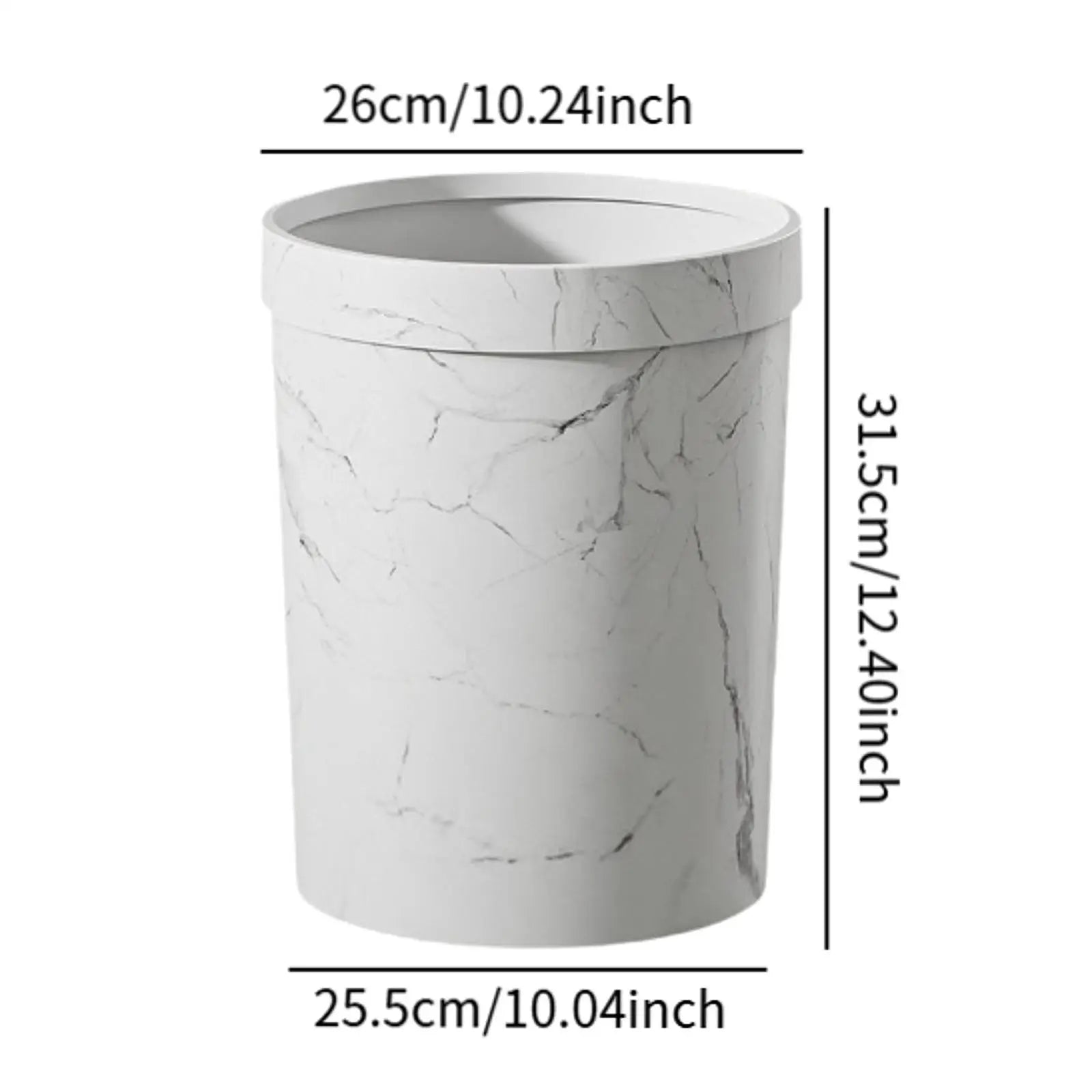 Bote de basura de grano de madera de imitación, contenedor de basura creativo para alimentos, basura para sala de estar, dormitorio, baño, cocina