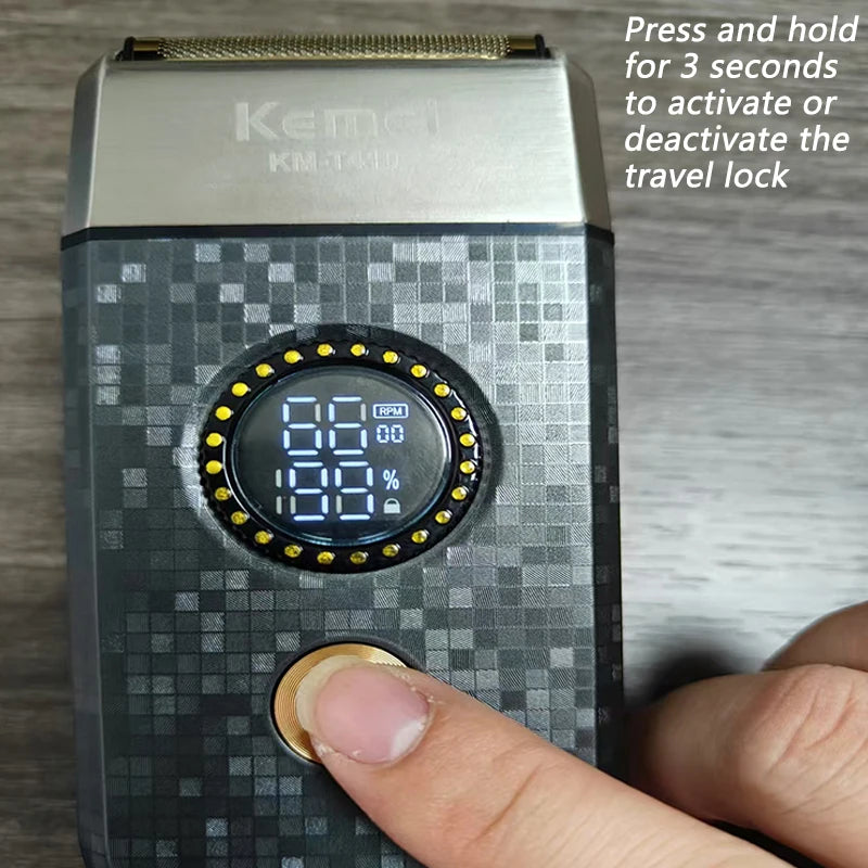 Afeitadora Inalámbrica Kemei KM-T410 Triple Hoja