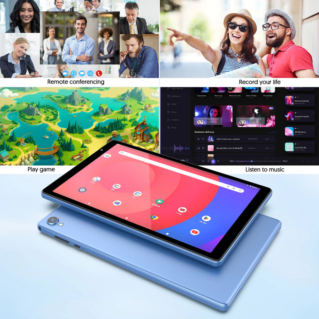 Tablet Android 14 de 10.1": 4GB RAM, 32GB ROM, Quad-Core, 6000mAh