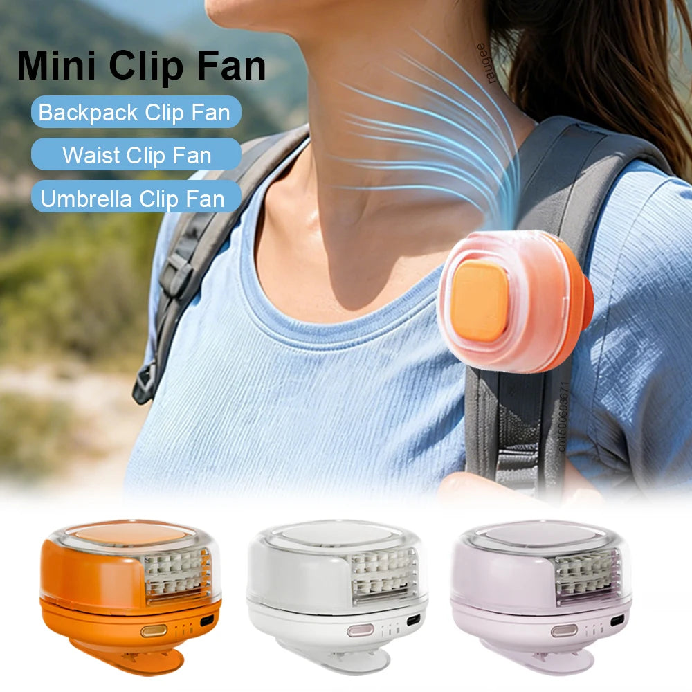 Ventilador Portátil con Clip para Mochila y Cintura