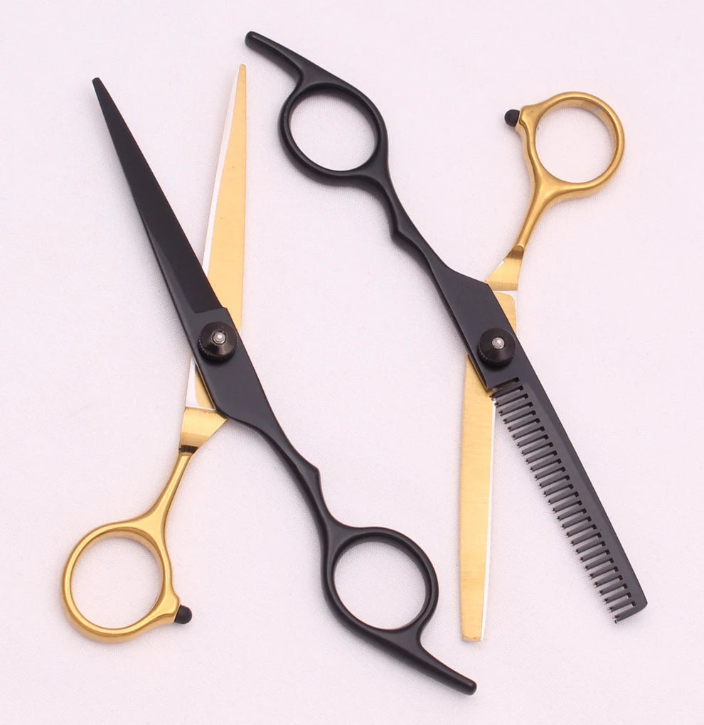 Tijeras para el cabello de 6,0 pulgadas, tijeras de corte profesionales, juego de corte de pelo para peluquería, peluquero y hogar, acero japonés 1001