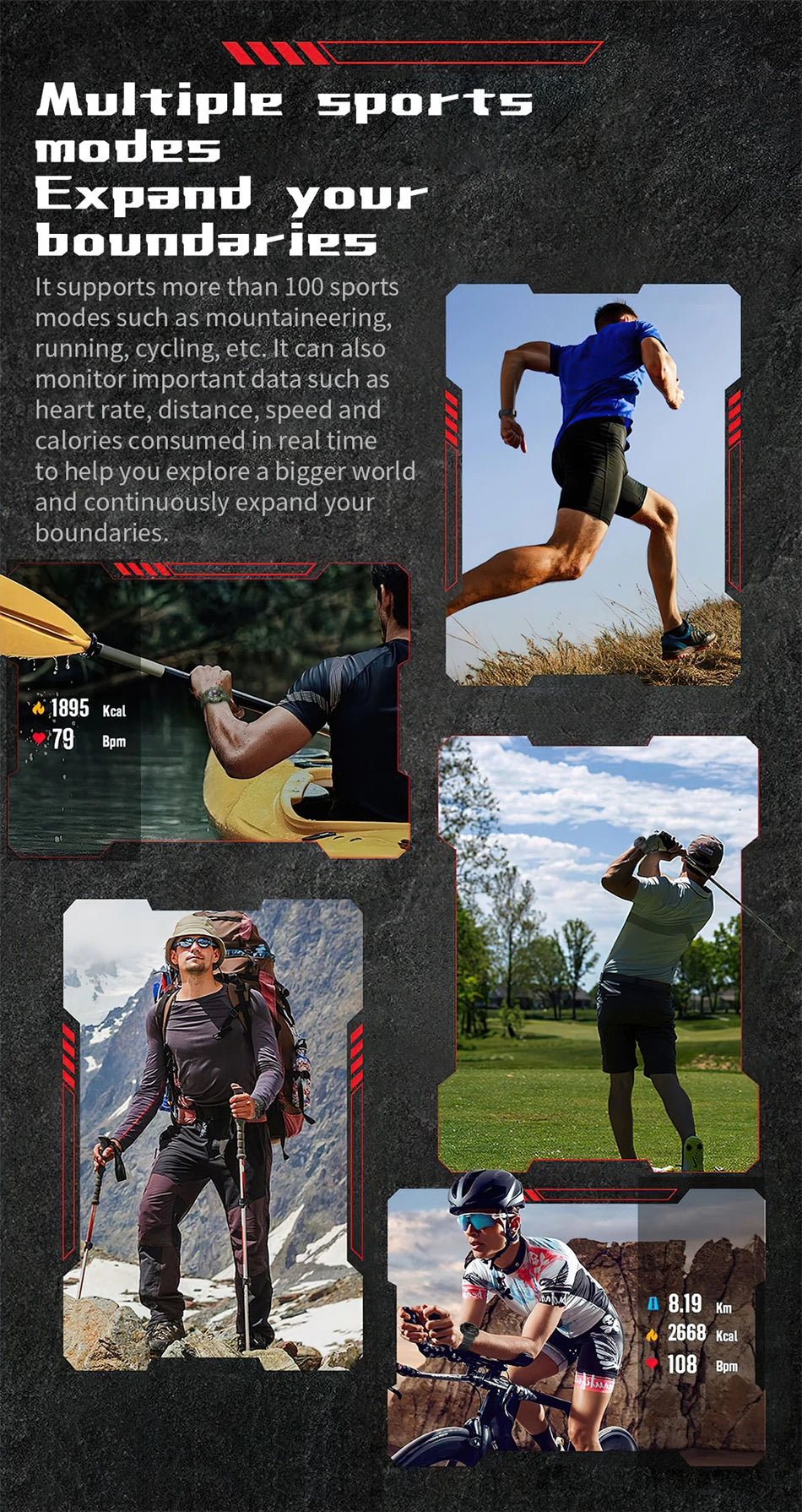 Reloj Inteligente Militar 100+ Deportes IP68