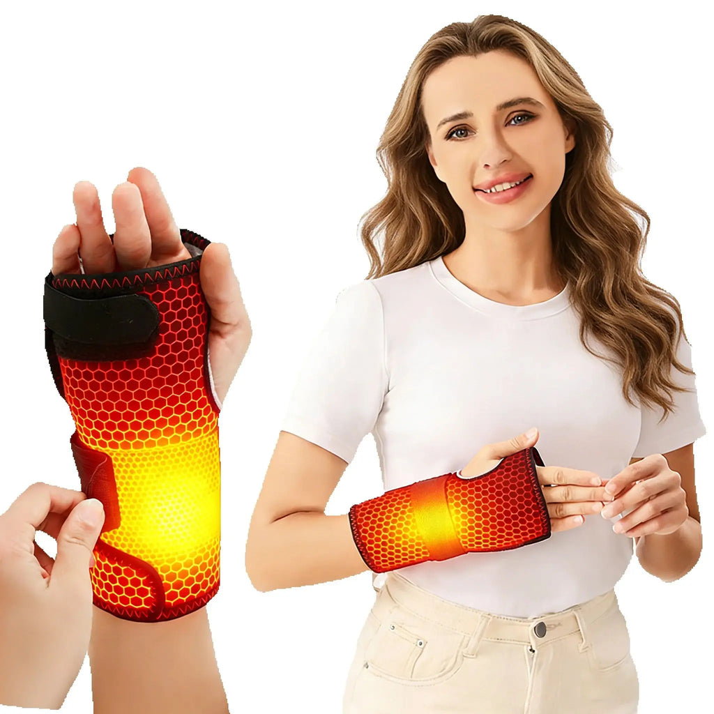 Masajeador Eléctrico USB para Muñeca y Mano con Calor y Vibración