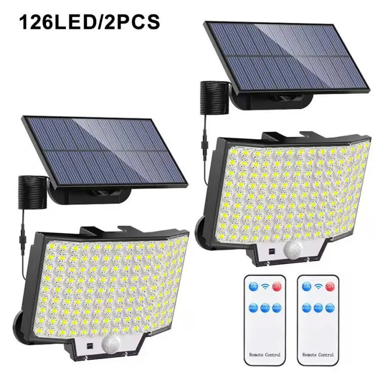Lámpara Solar LED con Sensor de Movimiento para Jardín y Exterior