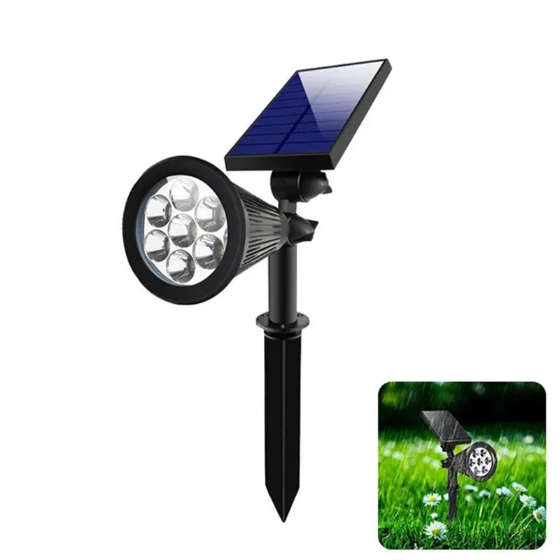 Lámpara Solar de 7 LED Ajustable para Suelo