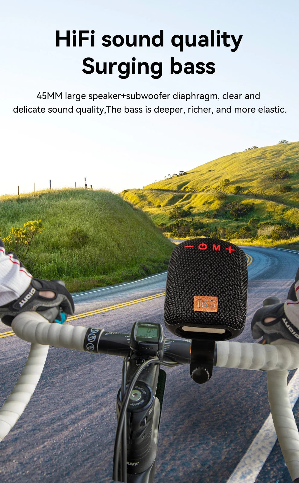 Altavoz Bluetooth inalámbrico para bicicleta, Mini Subwoofer portátil resistente al agua, Caja De Som, caja De sonido, música, Bocina, Coluna Blootooth