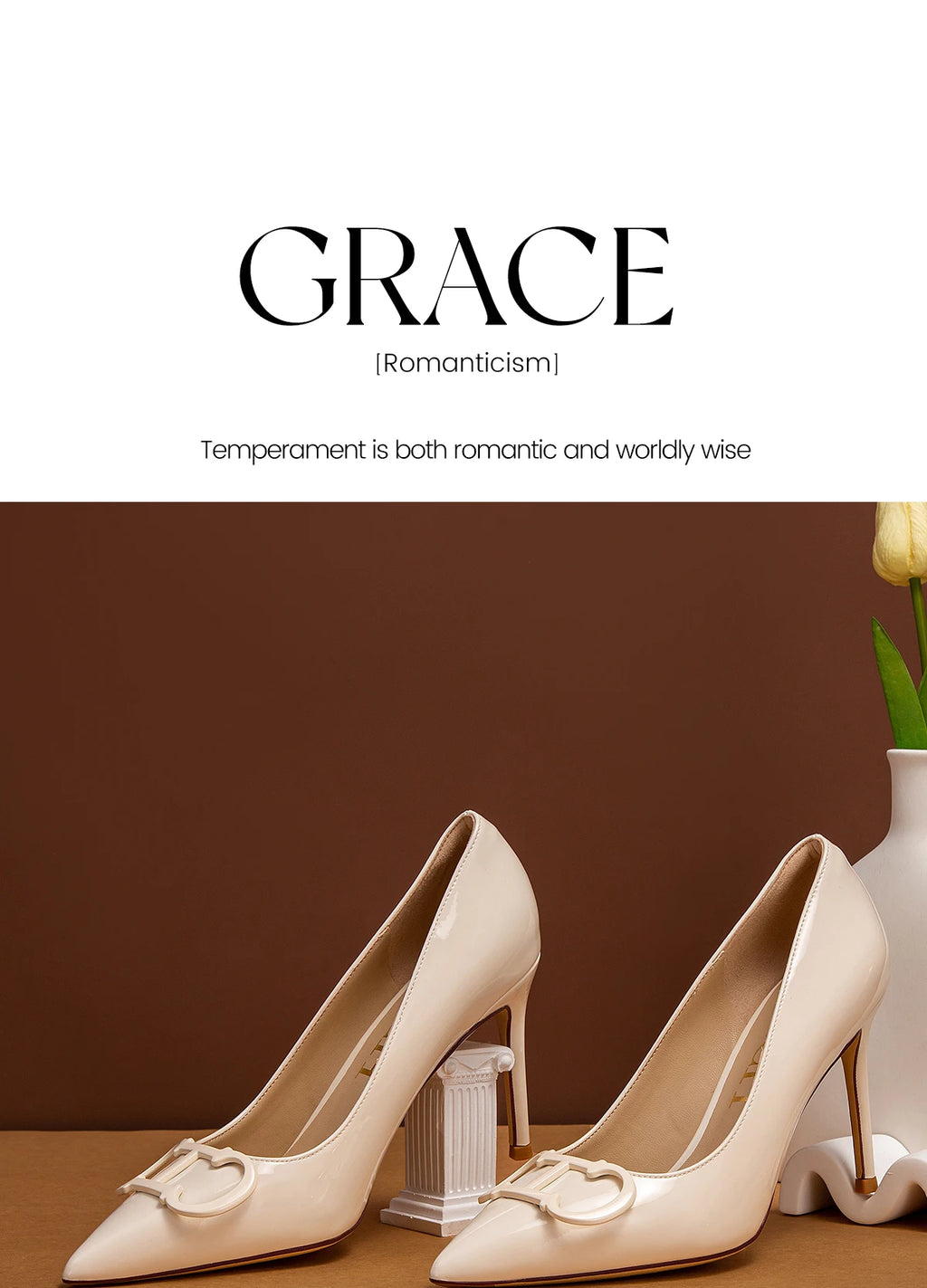 Zapatos de Tacón Alto con Hebilla Metálica y Punta Fina para Mujer 9cm