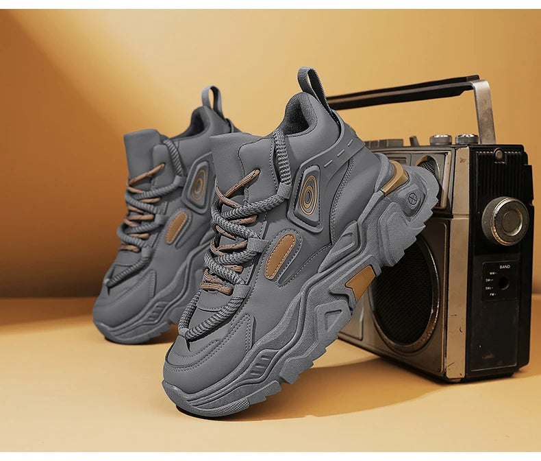 Zapatos informales de suela gruesa para hombre, zapatillas deportivas antideslizantes de suela blanda para las cuatro estaciones, zapatos deportivos Joker juveniles a la moda