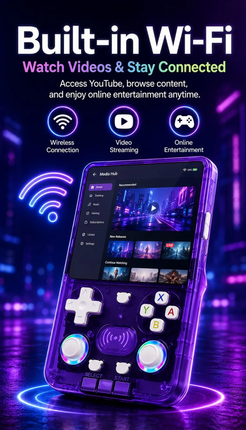 Consola de Juegos Retro X36 Ultra, Pantalla IPS HD de 4.2 Pulgadas, Sistema Dual Android 10, WiFi, Multijugador, Más de 20000 Juegos, Regalos