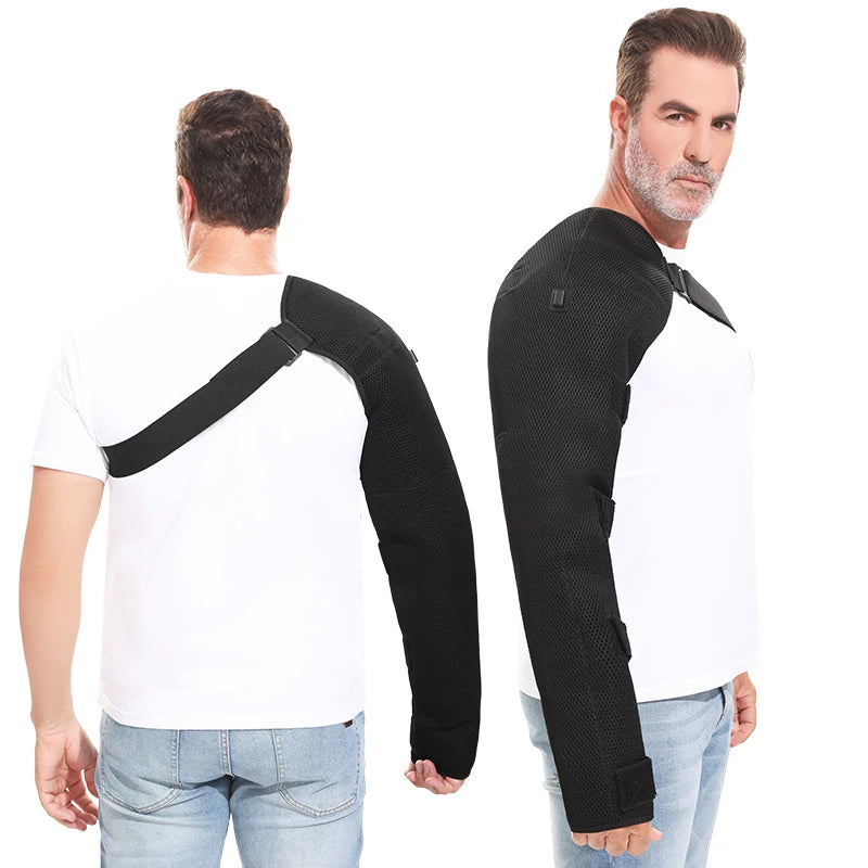 Protector de Brazo con Calefacción por Capa de Aire, Masajeador de Vibración para Aliviar el Dolor de Hombro Congelado y Codo, Soporte de Recuperación Térmico para el Brazo