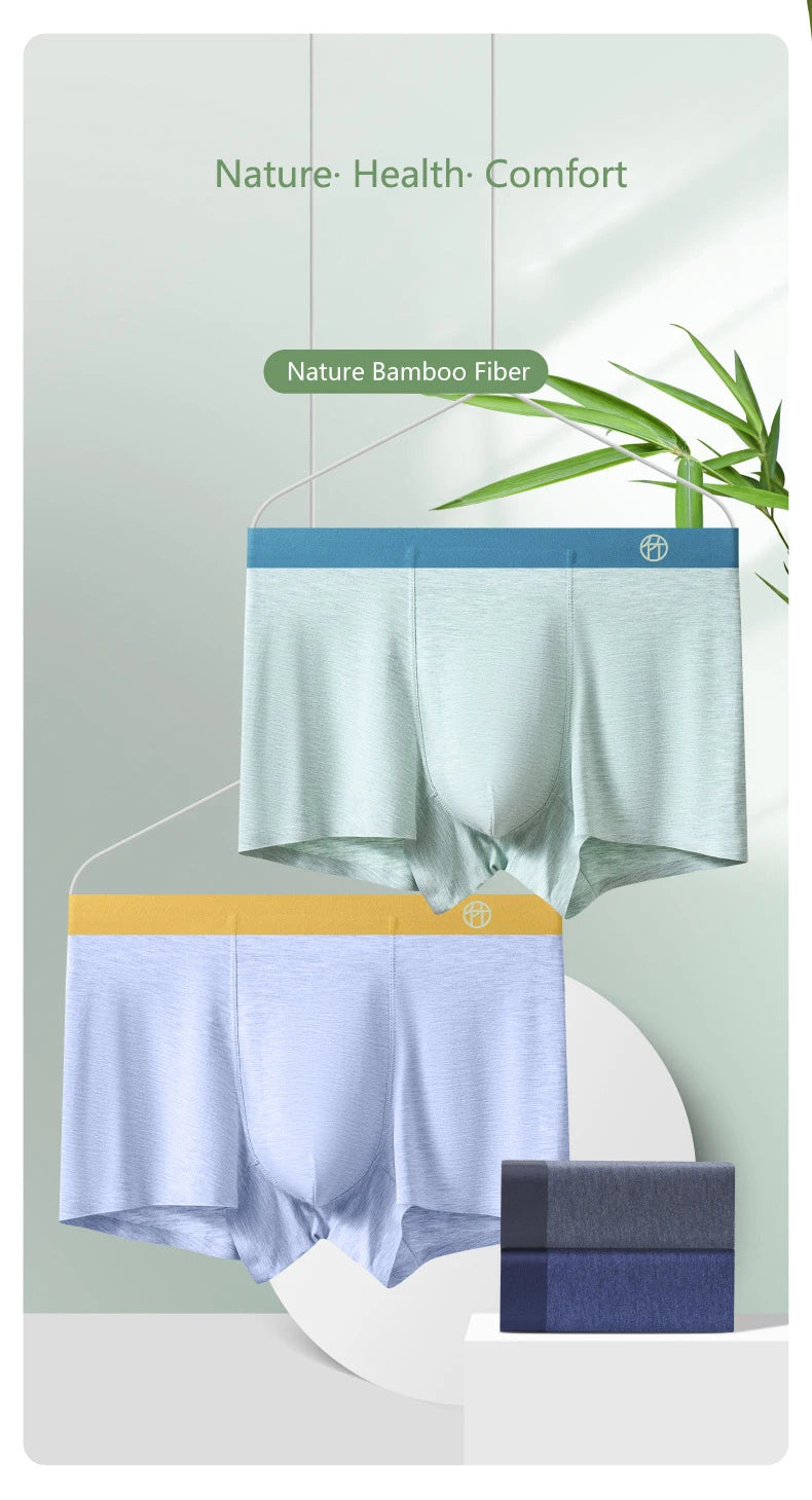 Ropa interior de fibra de bambú para hombre, Boxers cómodos y transpirables, calzoncillos de fibras regeneraradas L XL XXL 3XL 4XL, 3 uds.
