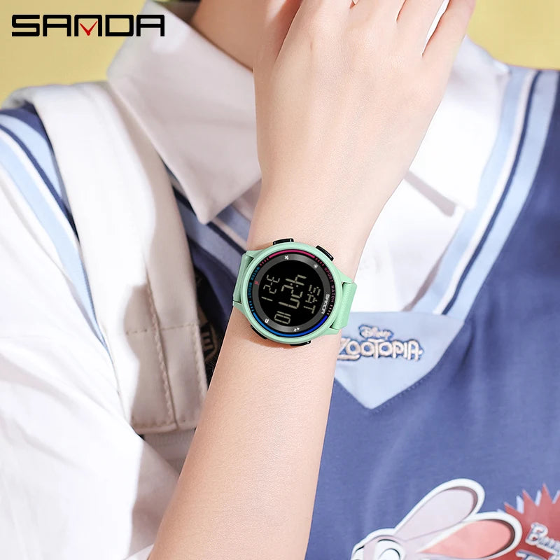 Reloj Digital SANDA 6158 para Niños y Adolescentes, Deportivo Impermeable
