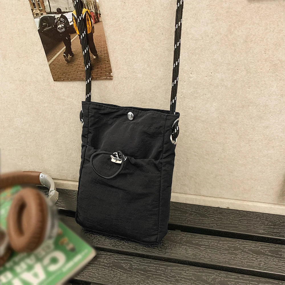 Mini Bolso Bandolera de Nailon para Teléfono, Mujer