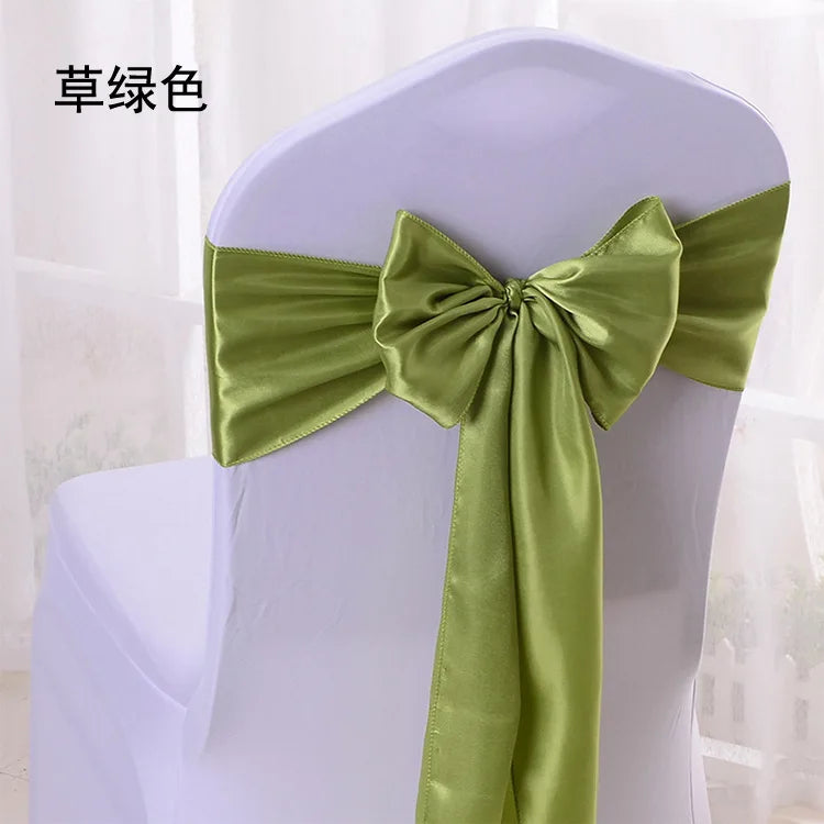 Fajas de Satén para Sillas Decoración de Boda x10