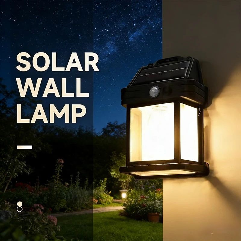 Lámpara Solar de Pared con Sensor para Porche