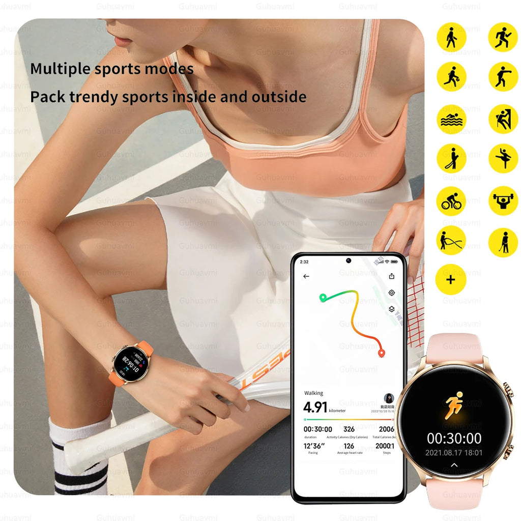 Reloj Inteligente 2026 para Mujer, Pantalla AMOLED HD, Siempre Encendida, Llamadas Bluetooth, Resistente al Agua IP68, GPS, Reloj Inteligente para Hombre, Compatible con Android e iOS