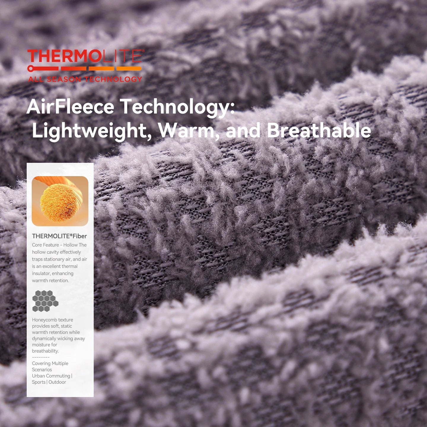 Sudadera con Capucha Thermolite, Liviana y Cálida, Colores Sólidos