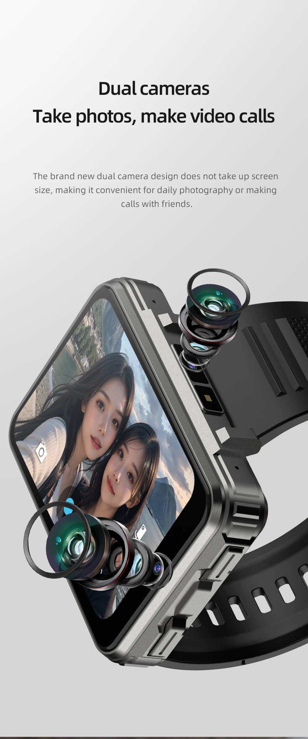 Reloj Inteligente AMOLED 2.4 Pulgadas con Cámara Dual y WiFi
