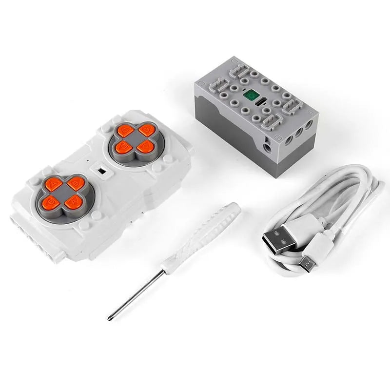 Bloques de construcción electrónicos técnicos, accesorios de reacondicionamiento MOC, micromotor, piezas de funciones de potencia RC, bloques de coche DIY creativos, juguetes para niños