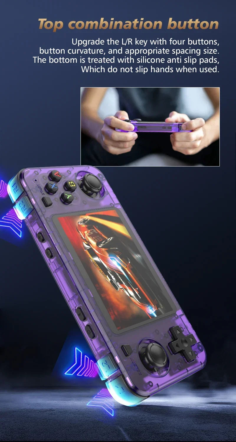 Consola de Videojuegos Portátil R36H, Pantalla IPS de 3.5 Pulgadas, 64G o 128GB