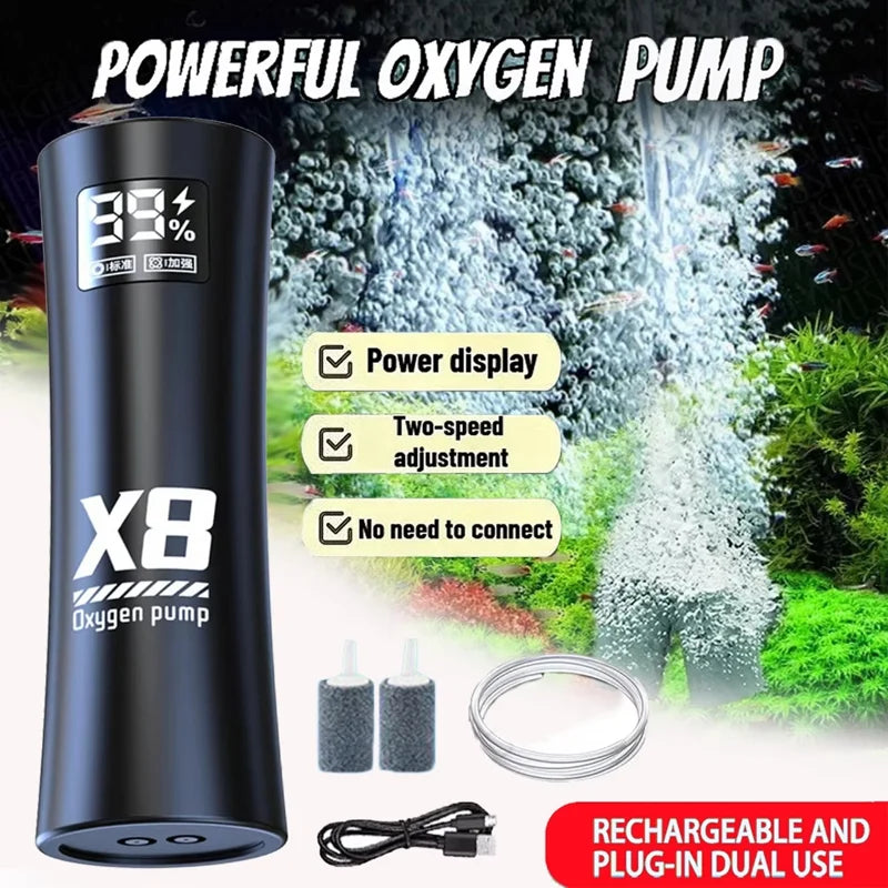 Bomba de Oxígeno USB para Acuario y Pesca