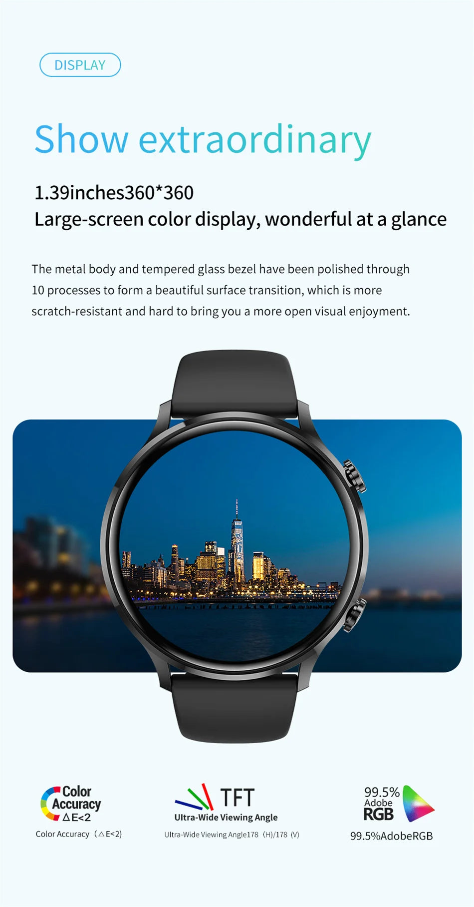 Reloj Inteligente 2026 para Mujer, Pantalla AMOLED HD, Siempre Encendida, Llamadas Bluetooth, Resistente al Agua IP68, GPS, Reloj Inteligente para Hombre, Compatible con Android e iOS