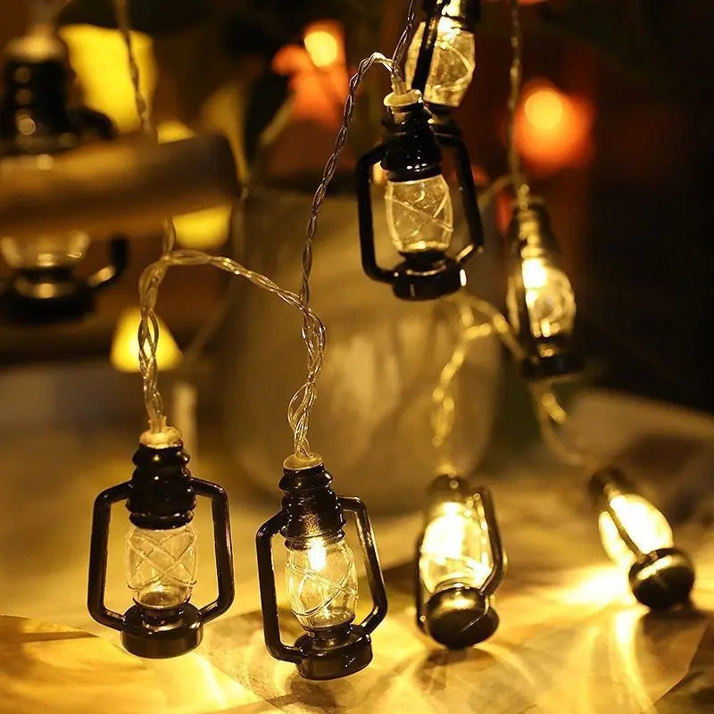 Guirnalda de Luces LED Solares, Lámpara de Botella Retro, Guirnalda de Luces Decorativas Navideñas, Lámpara de Ambiente para Jardín, Luz para Acampar al Aire Libre