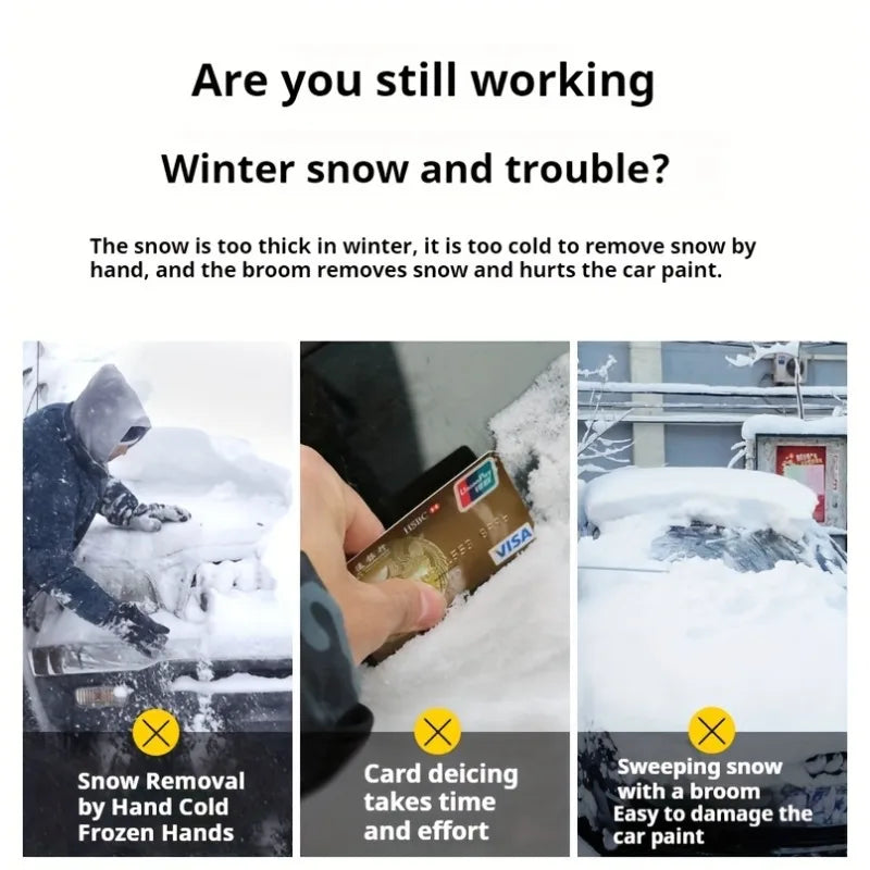 Rascador de hielo para coche, pala para quitar nieve, parabrisas de invierno, ventana, herramienta de raspado para limpieza de nieve, rompedor de hielo automático, pala para nieve
