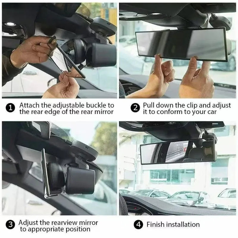 Espejo retrovisor convexo gran angular Universal antideslumbrante, vista trasera Interior del coche, reloj para asiento de bebé y niño, gafas de seguridad con visera azul