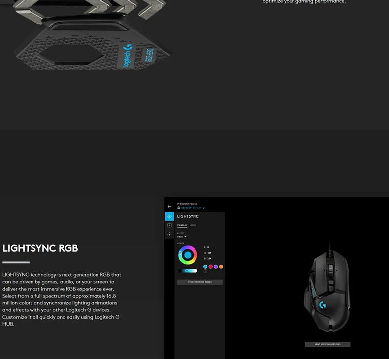 Logitech G502 HERO Ratón para juegos con cable de alto rendimiento, sensor HERO 25K, 25,600 DPI, RGB, pesas ajustables, 11 programables