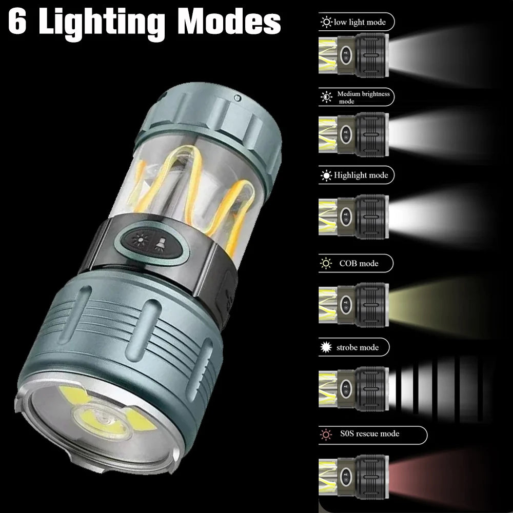 Linterna LED Táctica Recargable 4500mAh para Camping