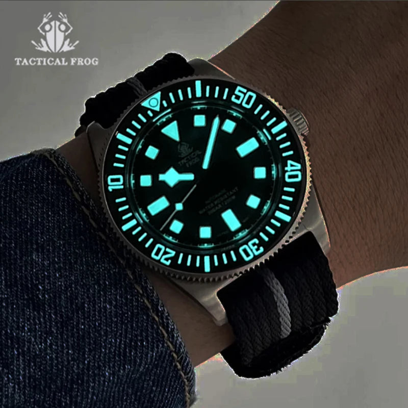 Reloj Mecánico Automático HEIMDALLR Titanio Buceo 200M Zafiro NH35