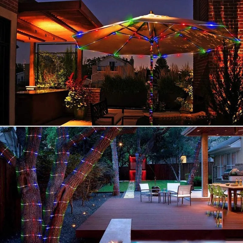 Guirnalda de Luces LED Solares para Jardín y Exterior 7-32M
