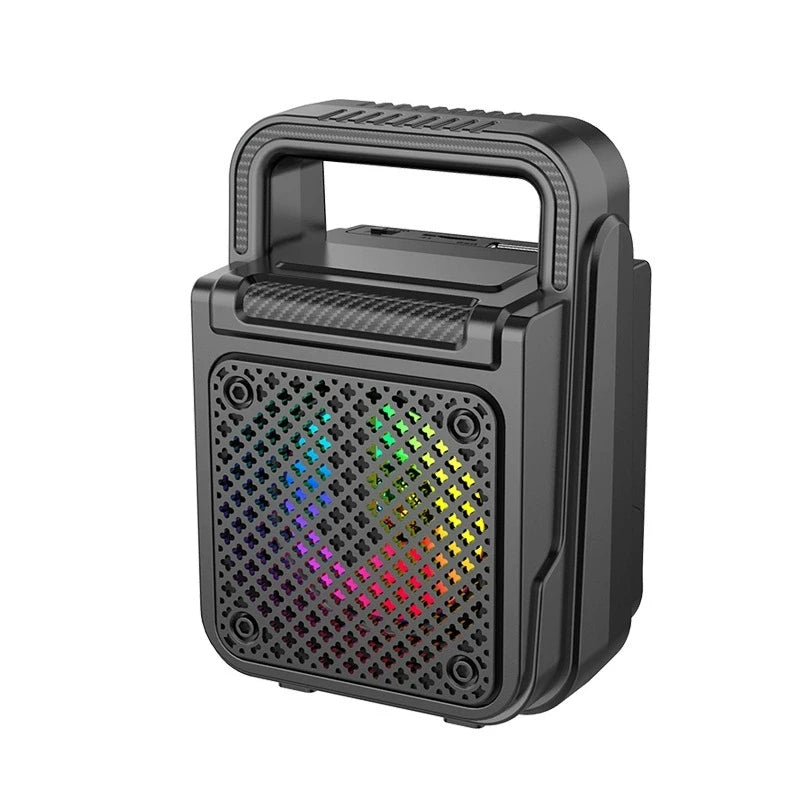 Altavoz Karaoke Bluetooth 8W con Micrófonos Inalámbricos y LED RGB