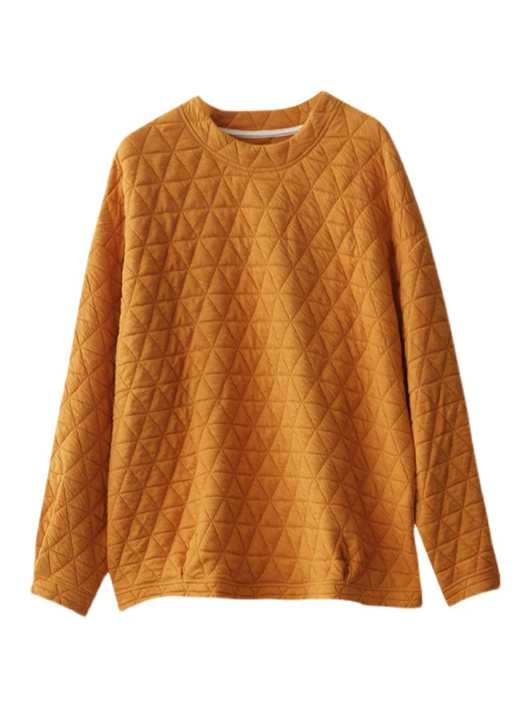 Amax luluE, ropa de moda de invierno para mujer, sudaderas con capucha holgadas e informales con diseño acolchado cálido, sudaderas clásicas de algodón de lujo para mujer