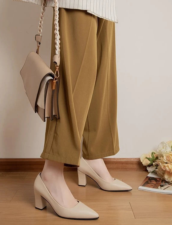Zapatos de Tacón Fino Puntiagudo Charol para Mujer
