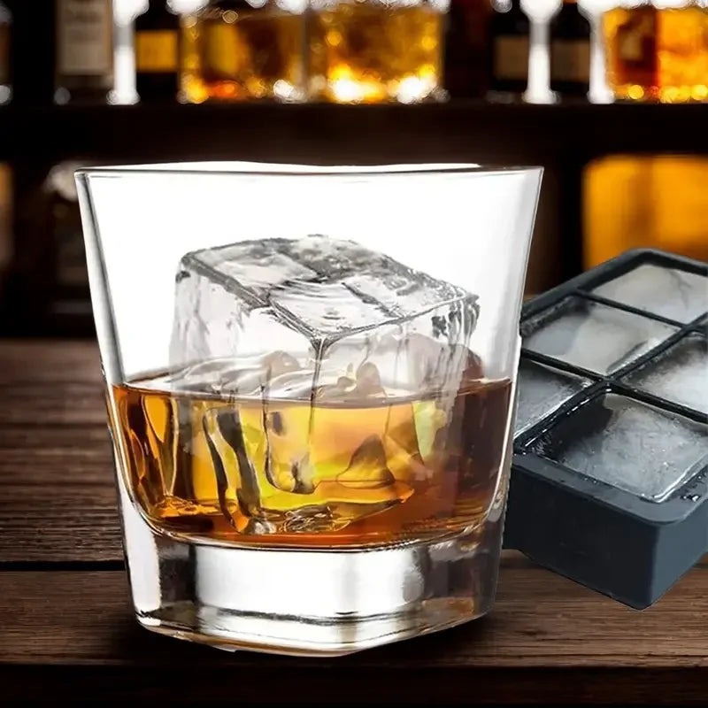 Molde grande para bandeja de cubitos de hielo de silicona, sin BPA, molde para cubitos de hielo de calidad alimentaria, Flexible, 6 agujeros de fácil liberación, hielo de fusión lenta para whisky