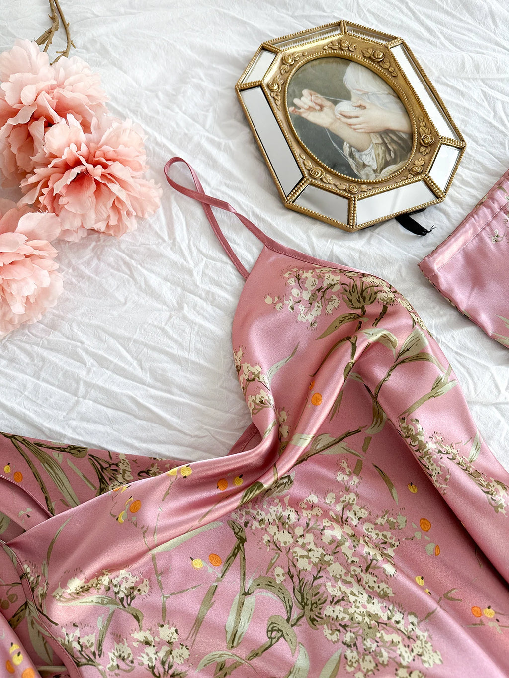 Conjunto de Pijama 5 Piezas con Estampado Floral para Mujer
