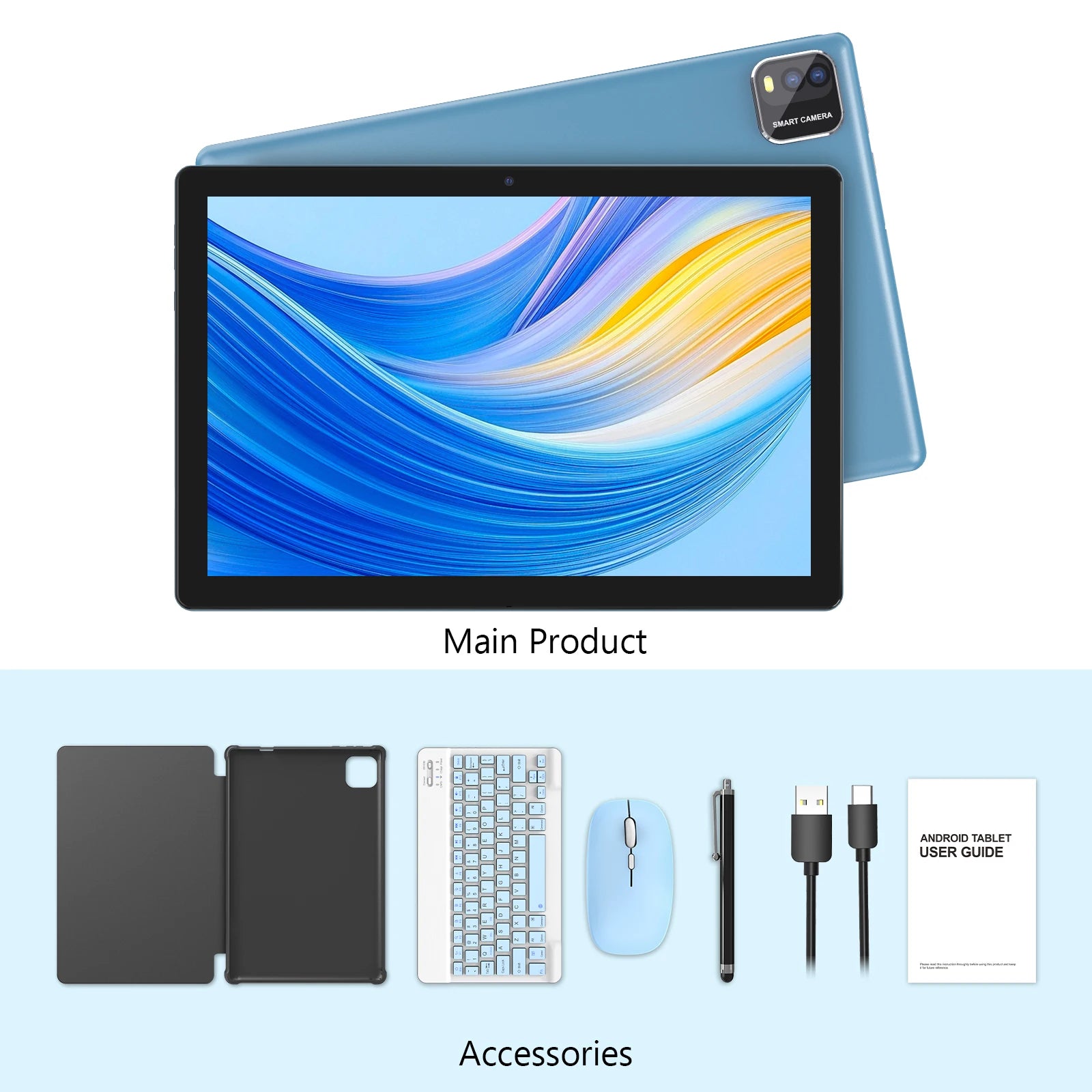 Modelo 2026 (Versión Mejorada) |   Tableta Android 16 de 10.1 Pulgadas |   Procesador de Cuatro Núcleos |   12GB (3GB + 9GB) de RAM + 64GB de ROM |   Wi-Fi 6