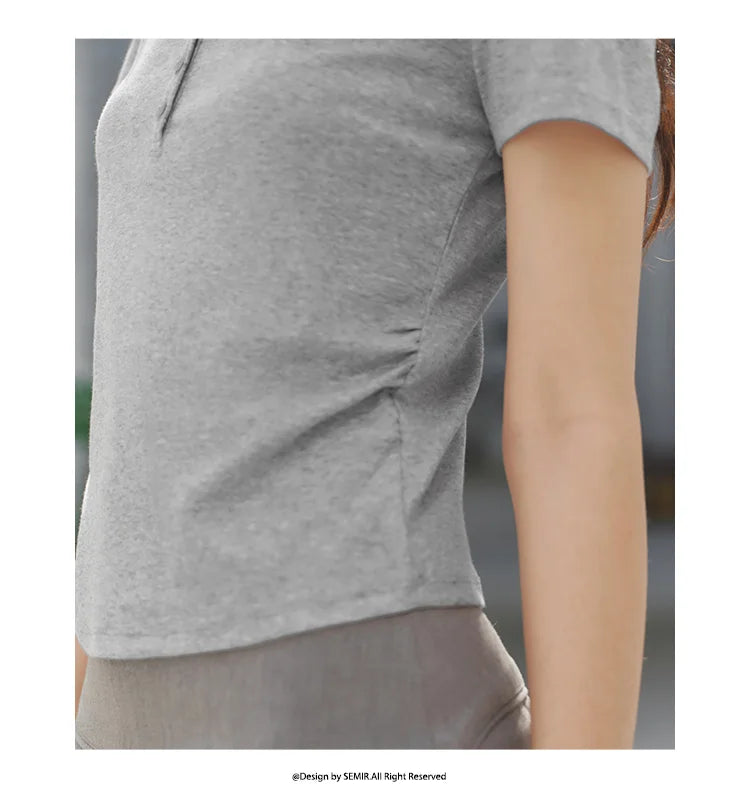 Camiseta Polo de Mujer, Corte Corto, Manga Corta