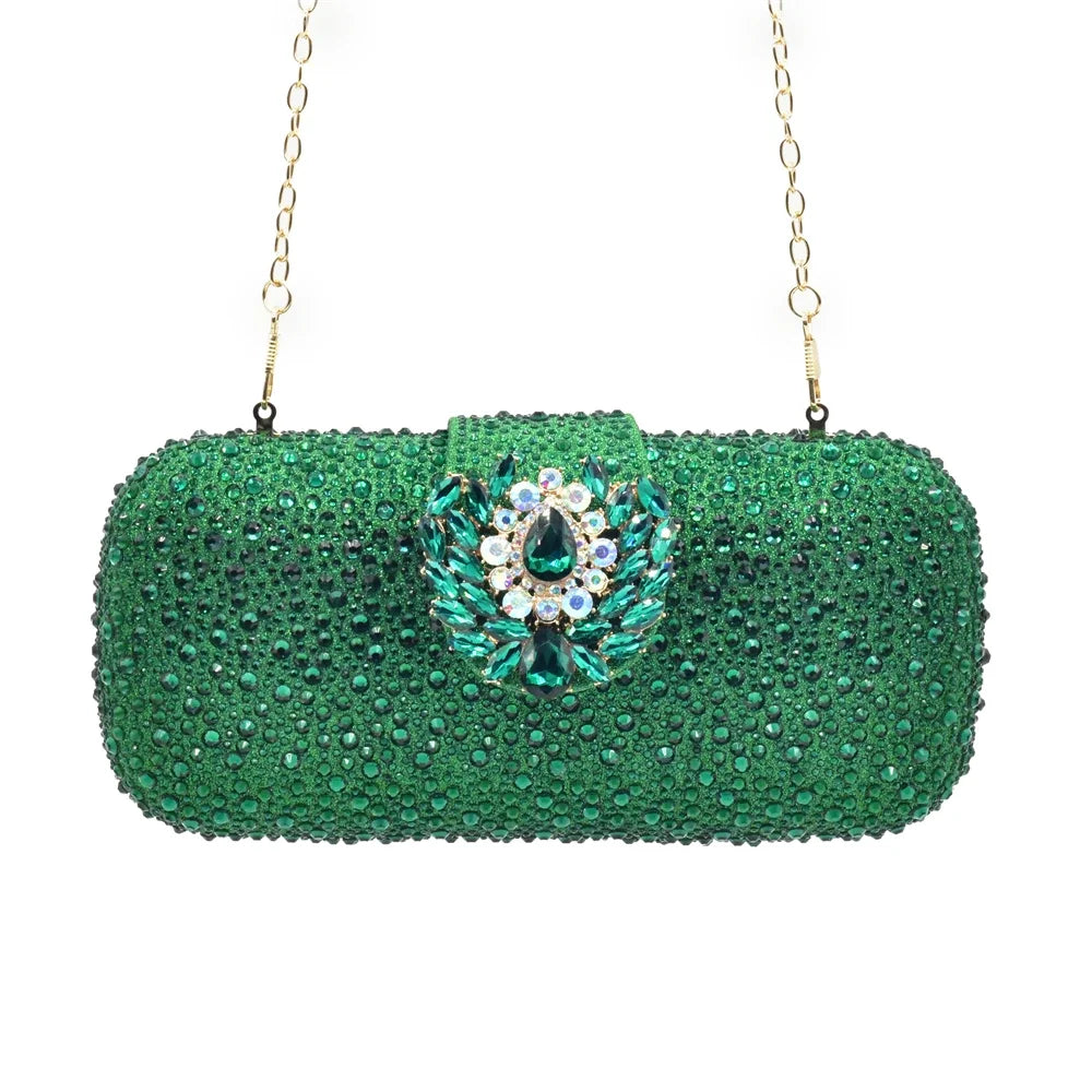 Conjunto Zapatos y Cartera de Fiesta con Strass para Mujer