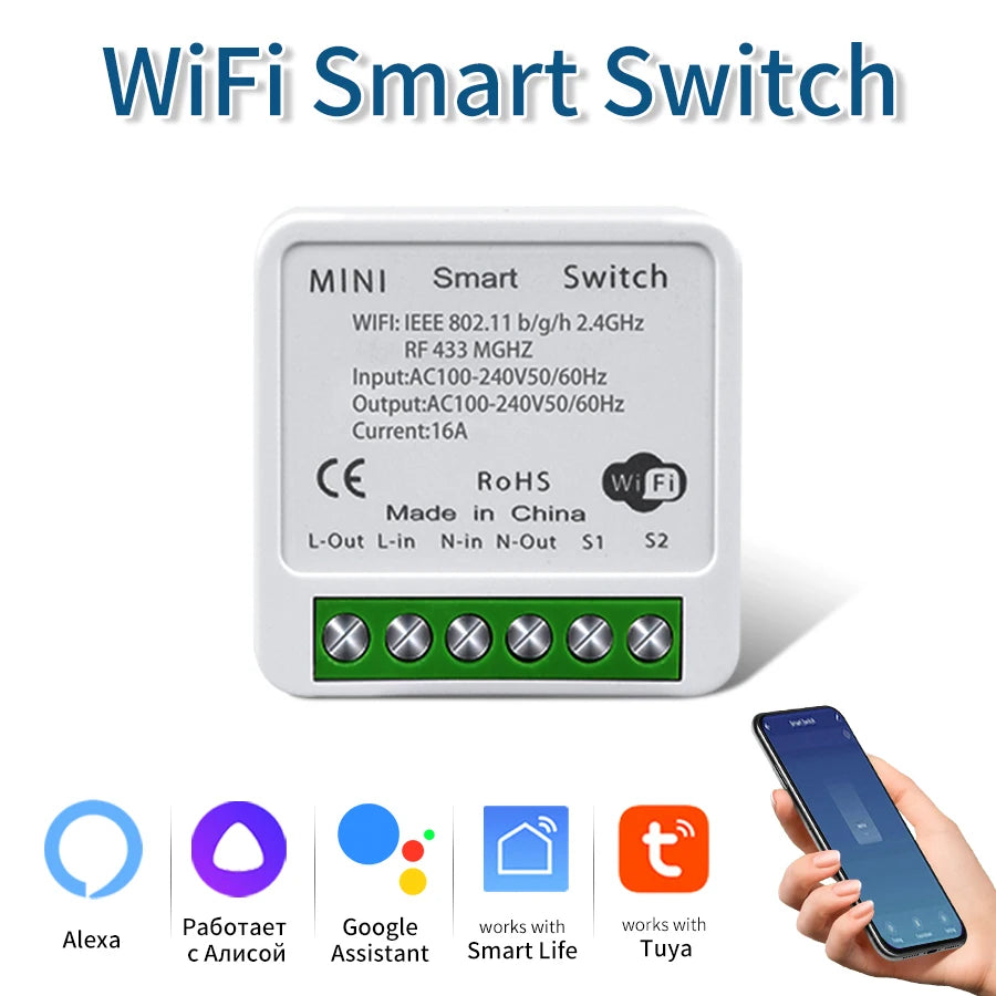 Interruptor Inteligente WiFi Tuya RF433 Smart Life