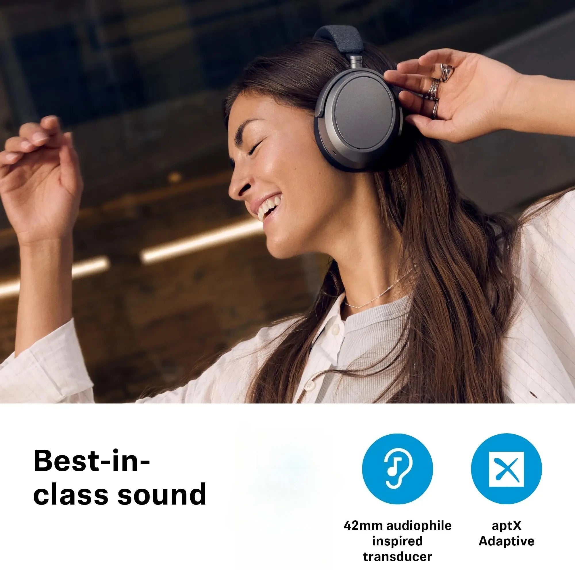 Audífonos Inalámbricos Originales MOMENTUM 4 con ANC, 60 Horas de Batería, Bluetooth 5.2, Plegables, con Pausa Inteligente, Color Negro para Oficina