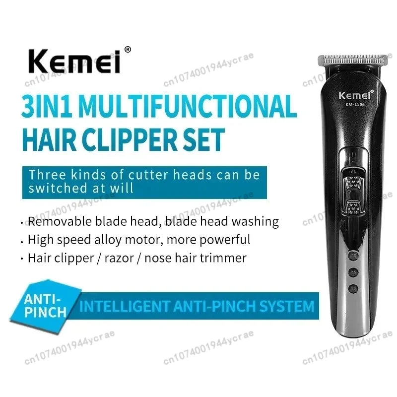 Cortadora de Pelo Inalámbrica Recargable para Hombre, Modelos KM-5083, KM-1506, KM-TX10