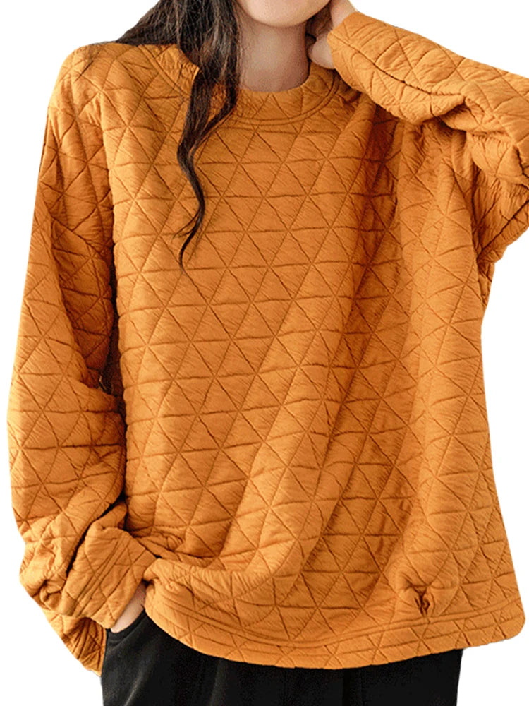 Amax luluE, ropa de moda de invierno para mujer, sudaderas con capucha holgadas e informales con diseño acolchado cálido, sudaderas clásicas de algodón de lujo para mujer